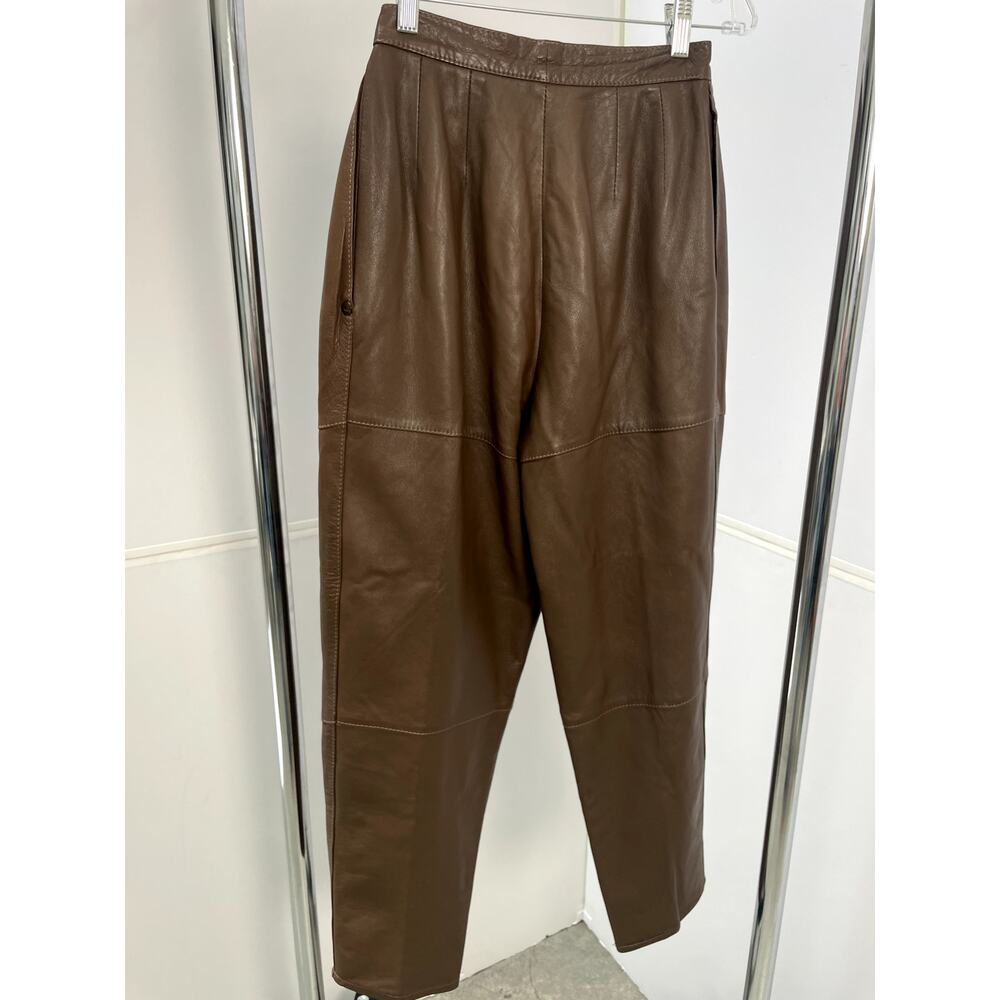 Cameresi Vintage Brown Leather Pants - Picture 8 of 10